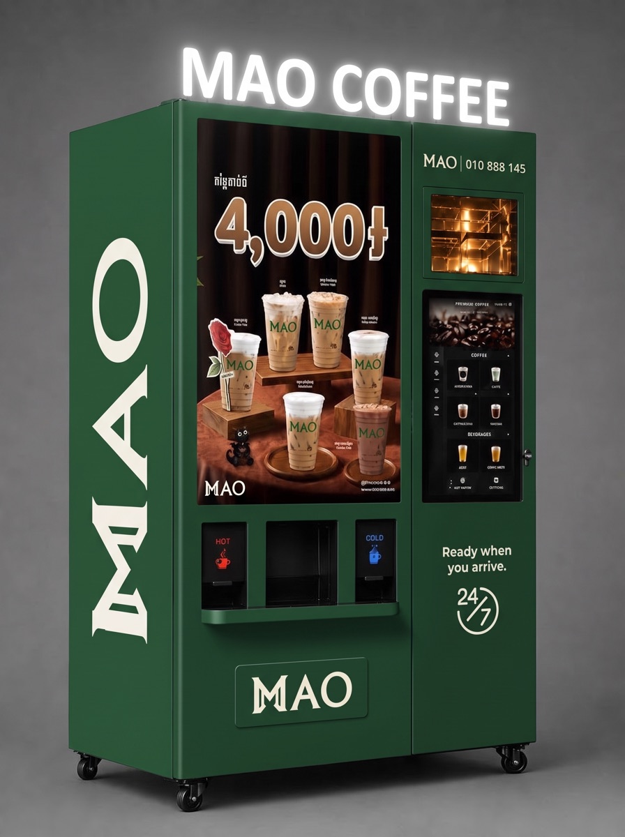 MAO COFFEE branded barista machine